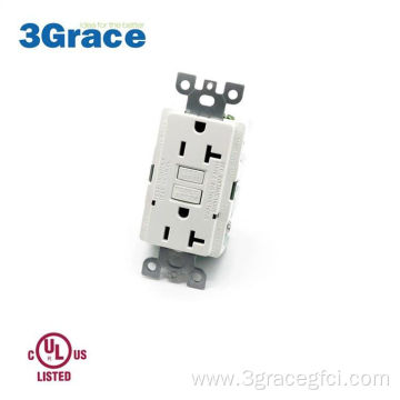 20A Safety Electrical Bathroom GFCI Wall Socket
